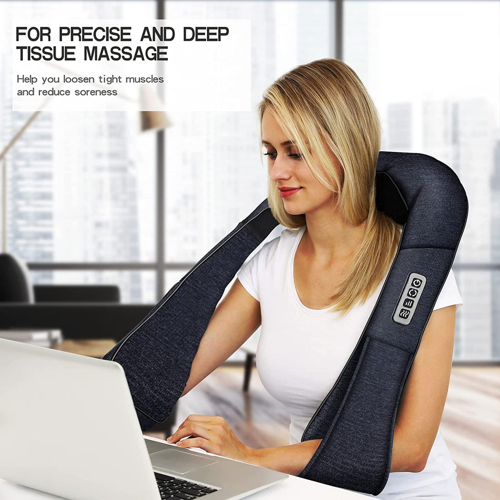 Women Men Gifts, Shiatsu Back Shoulder & Neck Massager with Heat