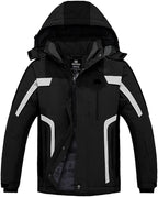 Men'S Mountain Waterproof Ski Jacket Warm Winter Snowboarding Jacket Snow Rain Coat